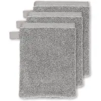 Vtwonen Gants de Toilette VT Wonen Groove Anthracite Coton (Lot de 3)