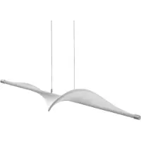 LUCANDE Suspension , Edano, dimmable, Blanc, Salon / séjour, Tissu / textile, Moderne