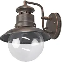LINDBY Luminaires d'extérieur , EDDIE, dimmable, Brun / rouille, Balcon, Métal, Rustique