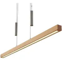 LUCANDE Suspension , Pia, dimmable, Bois, Salon / séjour, Bois, Moderne
