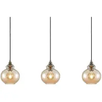 LINDBY Suspension , Tymoni, dimmable, Bronze / laiton ancien, Salon / séjour, Verre, Vintage / rétro