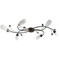 LINDBY - Stefania 6 Plafonnier White/Black-Gold