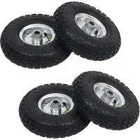 vidaXL Roues de diable 4 pcs. Caoutchouc 4,10 / 3,50 - 4 (260x83)