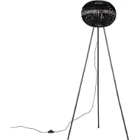 QAZQA Lampadaire moderne trépied noir - Zoë