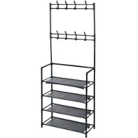 Storage solutions Solutions de stockage Porte-vêtements avec 4 étagères 60x26x155 cm