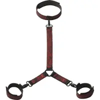 Fifty Shades of Grey Cinquante nuances de Grey - Harnais de cou bondage (noir-rouge)