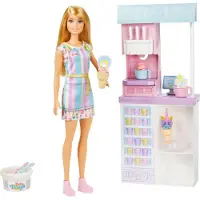 Barbie Coffret De Jeu Glacier Et Accessoires Pour Poupées