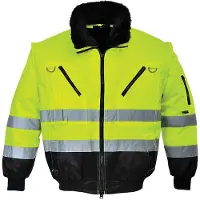 Portwest - Blouson Pilote 3 En 1 Haute Visibilité Couleur : Jaune/noir Taille Xxxl
