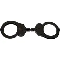 Mister B Cuff Double Lock with Hoop Black - Noir