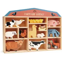 Tender Leaf Toys Animals Display Shelf Set 1pc - Farmyard