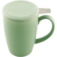 Point-Virgule Tasse avec infuseur de thé et couvercle vert sauge 400 ml