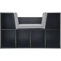 Vdd Meuble à chaussures , avec coussin de siège, 102 (L) x 30 (P) x 61 (H), Noir