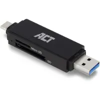 ACT Ac6375 External Card Reader Argenté