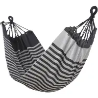 In the Mood Hamac Mica Decorations - L230 x W120 cm - Noir rayé