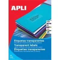 APLI Paper - Polyester - Translucide - 70 X 37 Mm 480 Étiquette(S) (20 Feuille(S) X 24) Étiquettes