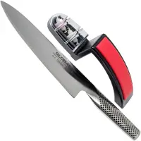 Global set couteau de chef G2 et aiguiseur à eau Minosharp 220BR, G2220BR