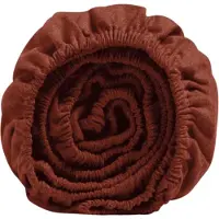 Yumeko - Drap housse - Flanelle De Coton - 140x200x30 - Rouge