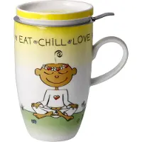 Goebel Der kleine Yogi Eat Chill Love (Teetasse mit...