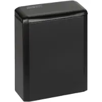 Mediclinics Poubelle en acier avec couvercle rabattable, sur pied ou murale, 6 litres, noire