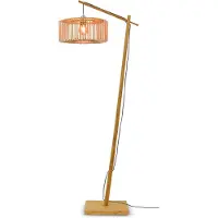 Good&Mojo - Lampadaire Bromo - Bambou - 68x40x176cm pour salon, chambre à coucher