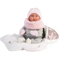 Llorens Mimi poupée pleureuse avec porte-bébé 42cm
