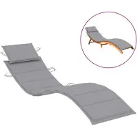vidaXL Coussin de chaise longue gris 186x58x4 cm tissu oxford
