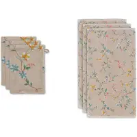 Pip studio Serviette de Bain Pip Studio Les Fleurs Khaki (70 x 140 cm)