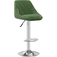vidaXL Tabouret de bar vert foncé velours