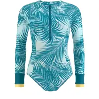 LASCANA Maillot de bain sport bleu cyan / bleu clair / pétrole / blanc