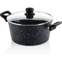 WESTINGHOUSE Casserole - Ø 24 cm - Induction - Sans PFOA - Couvercle inclus - Marbre noir