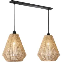 Label51 Lampe suspendue pour table à manger Ibiza de jute noir