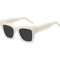 BOSS Lunettes de soleil en acétate opale avec garnitures en métal emblématiques