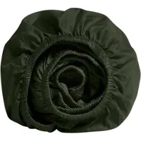 Yumeko - Drap housse - Satin De Coton - 180x210x30 - Vert