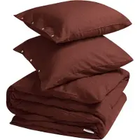 Yumeko - Parure de lit - Flanelle De Coton - 240x220 - Rouge