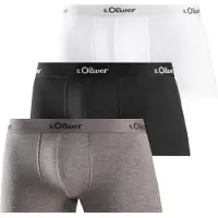 s.Oliver Boxers gris chiné / noir / blanc