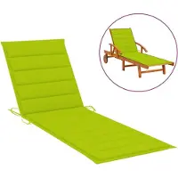 vidaXL Coussin pour bain de soleil vert clair 200x50x4 cm Tissu