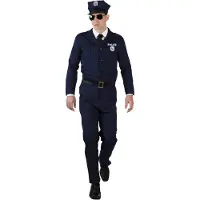 Fun Costumes Deguisements COSTUME ADULTE OFFICIER DE POLICE hommes - Bleu - FR 54 / 56