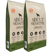 vidaXL Nourriture pour chiens Adult Sensitive Lamb & Rice 2 pcs 30 kg