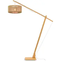 Good&Mojo - Lampadaire Iguazu - Bambou/Jute - 165x50x207cm pour salon, chambre à coucher