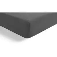Kayori Drap Housse Kayori Kyoto Anthracite (Jersey)-1-persoons (90/100 x 200/210/220 cm)