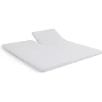 Kayori Drap-Housse Surmatelas Split Kayori Kyoto Blanc (Jersey)-180 x 200/210/220 cm