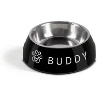 Yoursurprise Gamelle pour chien Personnalisée - Noire - 160ml
