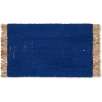 Ferm Living - Block Mat Bright Blue/Natural