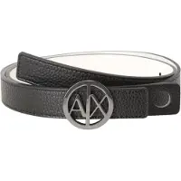 Armani Exchange pour femme. 9411180A87742520 Ceinture noire (85cm), Casuel, Synthétique, Imitation cuir