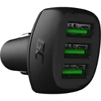 Green Cell Powerride 3xusb Car Charger Noir One Size / EU Plug 220V