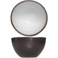 Cosy & Trendy Bol Plato Ø 14 cm blanc/brun