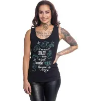 Alice Au Pays Des Merveilles Top Disney de - Le Chat Du Cheshire - I'm Not Crazy - XS - XXL - pour Femme - noir - Taille XXL