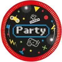 Globos Nordic Gaming Party Pappteller 20 cm 8 Stk