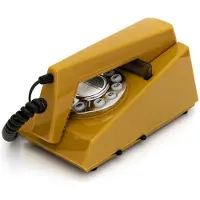 GPO Trim Moutarde - Téléphone vintage bouton poussoir