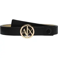 Armani Exchange pour femme. 9411180A87777520 Ceinture noire (95cm), Casuel, Synthétique, Imitation cuir